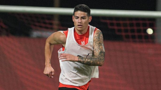 Lo sigue de cerca: la cálida compañía de James Rodríguez en su último entrenamiento