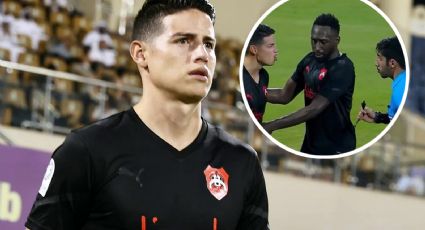 Se cansó de las patadas: James Rodríguez perdió la calma y vio la roja en la derrota de Al-Rayyan