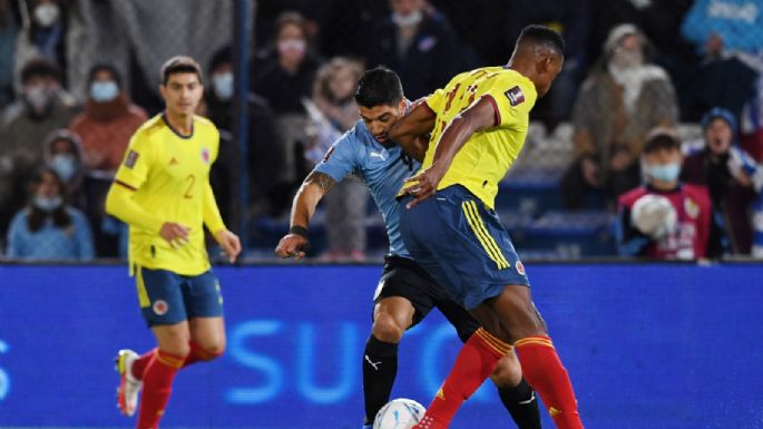 No pasó desapercibido: Yerry Mina se cruzó con una figura de la Selección Uruguaya y quedó grabado