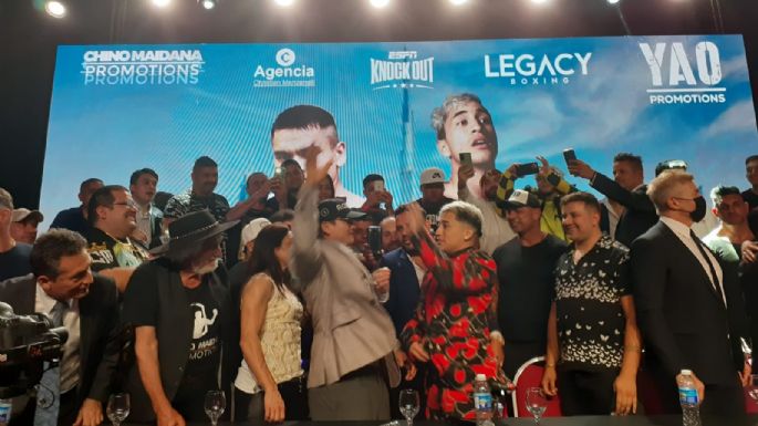 Terminó en escándalo: Chino Maidana se cruzó con Yao Cabrera en la presentación de su pelea