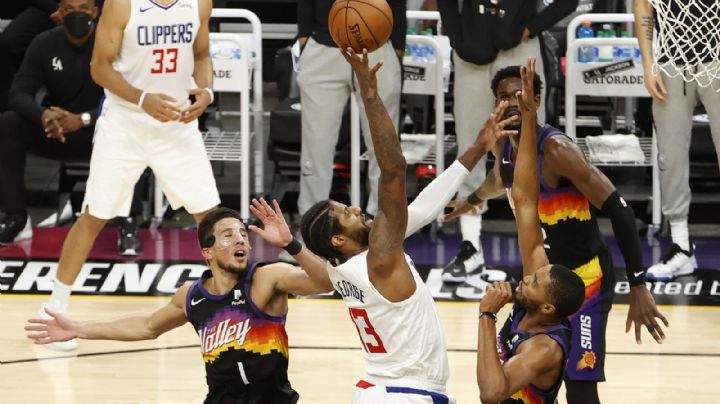 Paul George puso la cara, los Clippers ganaron como visitante y mantienen viva la lucha ante Suns