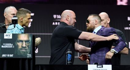 Conor McGregor armó un escándalo en la conferencia de prensa antes de combatir con Dustin Poirier