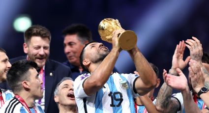 Él también fue campeón: el Kun Agüero levantó la Copa del Mundo junto al plantel de la Selección