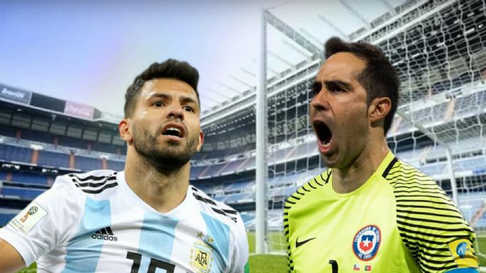 Un mal recuerdo: Agüero reaccionó a un gol que le quitó Claudio Bravo con Chile