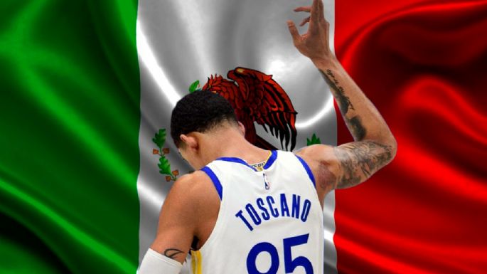 De paseo por la ciudad: Juan Toscano llevó a México el trofeo de campeón de la NBA