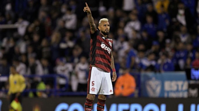 A un paso de la final: Arturo Vidal se divirtió en la goleada de Flamengo ante Vélez Sarsfield