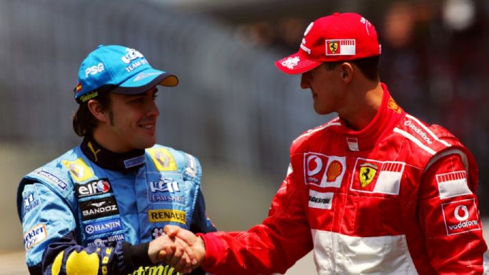 “Hace unos pocos años”: con Schumacher, la foto que subió Fernando Alonso a redes sociales