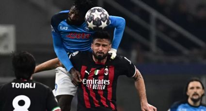 Con un tanto de Olivier Giroud: Milan le ganó al Napoli y avanzó a las semifinales de la Champions