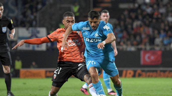 Partido para el olvido: el OM de Alexis Sánchez igualó sin goles con el Lorient y se alejó del PSG