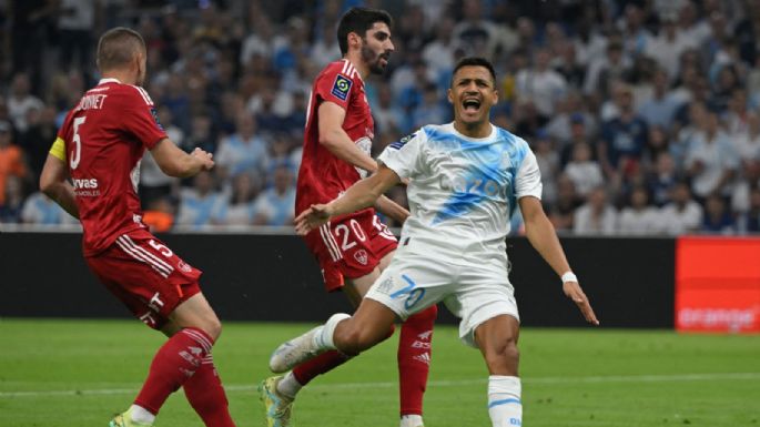 Derrota en el último duelo de local: el Marsella de Alexis Sánchez cayó ante Brest en el Velodrome