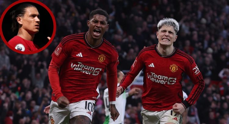 En un partidazo: Darwin Núñez, eliminado de la FA Cup por el 4-3 ante el United