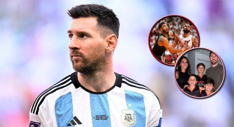 Lionel Messi en la NBA: de la foto íntima con la familia al look que generó revuelo en redes