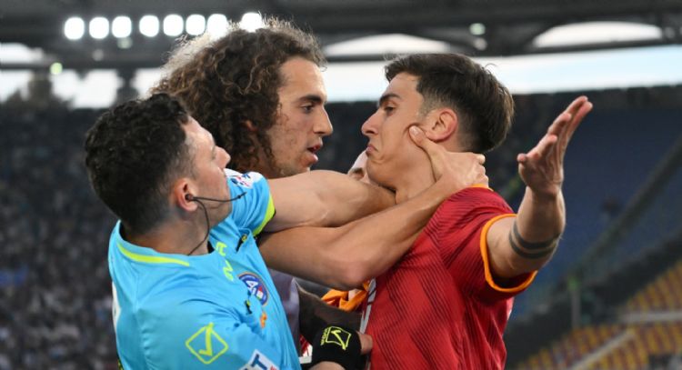 El clásico tuvo de todo: el fuerte cruce entre Paulo Dybala y un francés, con gesto incluido