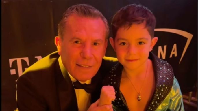 Pura ternura: el tierno momento entre Julio César Chávez y el hijo de Canelo Álvarez