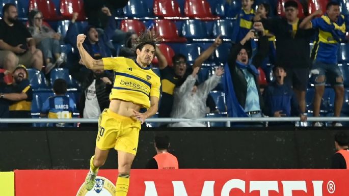 Terminó con una expulsión: Edinson Cavani salvó a Boca y se peleó con el entrenador rival