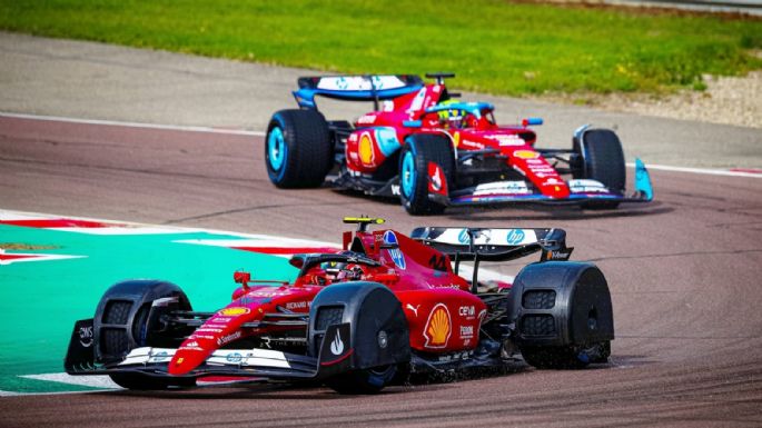 Ilusiones: Oliver Bearman y Arthur Leclerc, el hermano de Charles, en una prueba de Ferrari